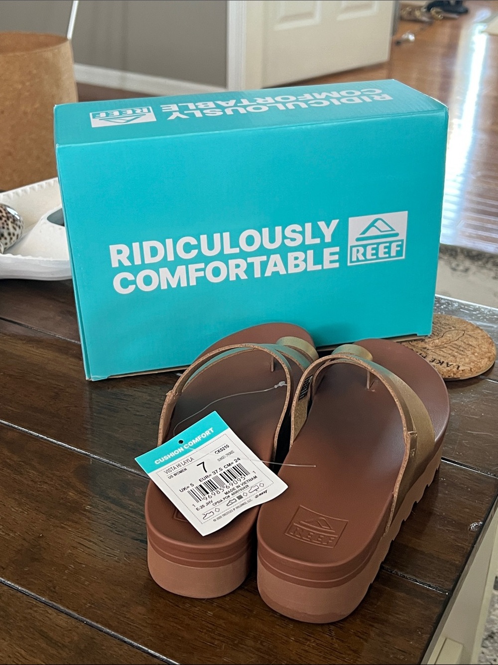 Reef Women s Platform Sandals - Brown & Gold - Picture 12 of 12